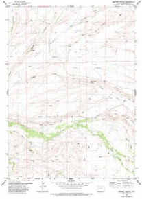 7.5' Topo Map of the Meadow Canyon, WY Quadrangle