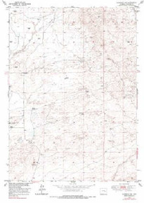 7.5' Topo Map of the Glenrock NW, WY Quadrangle