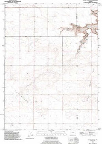 7.5' Topo Map of the Klutz Canyon, WY Quadrangle