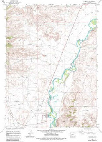 7.5' Topo Map of the La Barge, WY Quadrangle