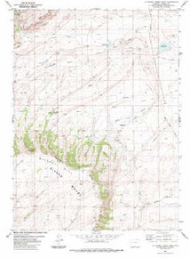 7.5' Topo Map of the La Marsh Creek West, WY Quadrangle
