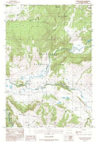 7.5' Topo Map of the Lamar Canyon, WY Quadrangle