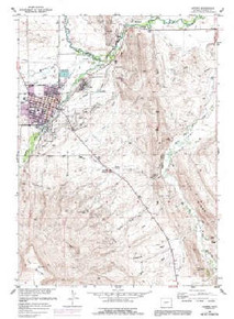 7.5' Topo Map of the Lander, WY Quadrangle