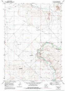 7.5' Topo Map of the Leckie SW, WY Quadrangle