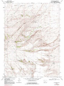 7.5' Topo Map of the Lion Bluffs, WY Quadrangle