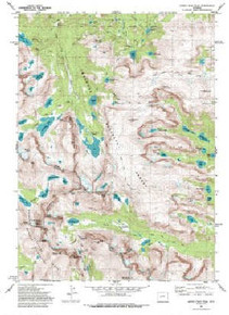 7.5' Topo Map of the Lizard Head Peak, WY Quadrangle