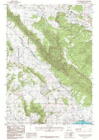 7.5' Topo Map of the Logan Mountain, WY Quadrangle