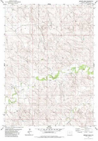 7.5' Topo Map of the Mercer Draw, WY Quadrangle