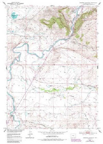 7.5' Topo Map of the Bessemer Mountain, WY Quadrangle