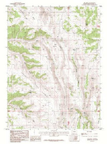 7.5' Topo Map of the Big Ridge, WY Quadrangle