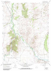 7.5' Topo Map of the Cow Creek, WY Quadrangle