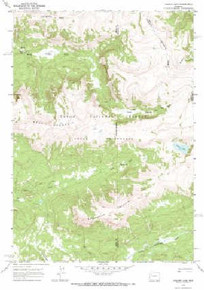7.5' Topo Map of the Crater Lake, WY Quadrangle