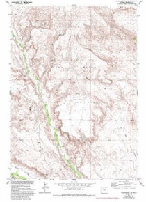 7.5' Topo Map of the Crowheart NW, WY Quadrangle