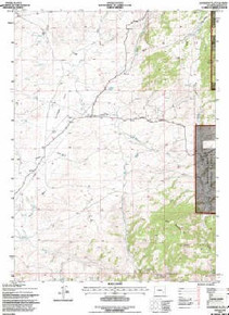 7.5' Topo Map of the Davidson Flats, WY Quadrangle