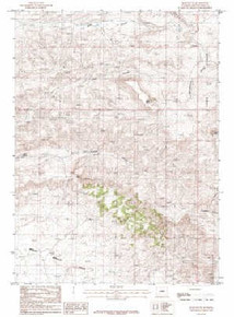 7.5' Topo Map of the Deer Butte, WY Quadrangle