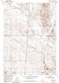7.5' Topo Map of the Dewey SW, WY Quadrangle