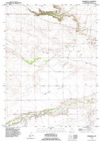 7.5' Topo Map of the Diamond Flat, WY Quadrangle