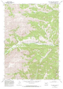 7.5' Topo Map of the Dick Creek Lakes, WY Quadrangle