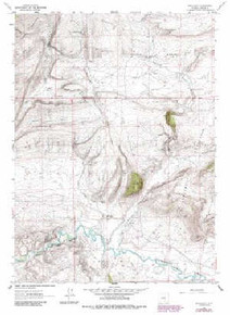 7.5' Topo Map of the Difficulty, WY Quadrangle