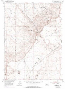 7.5' Topo Map of the Dishpan Butte, WY Quadrangle