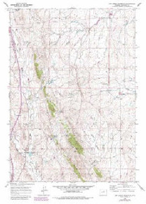 7.5' Topo Map of the Dry Creek Reservoir, WY Quadrangle