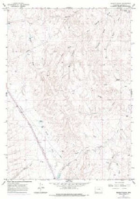 7.5' Topo Map of the Dugout Ranch, WY Quadrangle