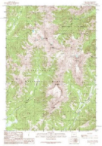7.5' Topo Map of the Eagle Peak, WY Quadrangle