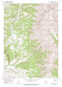 7.5' Topo Map of the East Fork Basin, WY Quadrangle