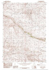 7.5' Topo Map of the Elk Butte, WY Quadrangle