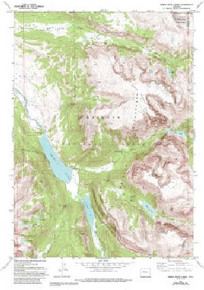 7.5' Topo Map of the Green River Lakes, WY Quadrangle