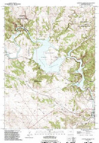 7.5' Topo Map of the Guernsey Reservoir, WY Quadrangle