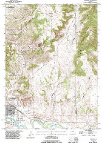 7.5' Topo Map of the Guernsey, WY Quadrangle