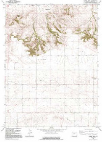 7.5' Topo Map of the Gurney Peak, WY Quadrangle