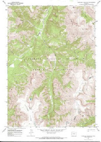7.5' Topo Map of the Hardluck Mountain, WY Quadrangle