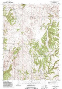 7.5' Topo Map of the Haushar Ranch, WY Quadrangle