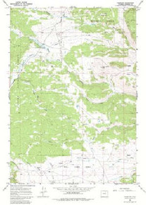 7.5' Topo Map of the Hazelton, WY Quadrangle