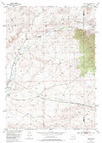 7.5' Topo Map of the Lysite SE, WY Quadrangle