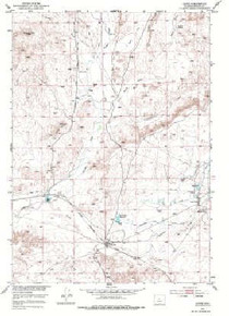 7.5' Topo Map of the Lysite, WY Quadrangle