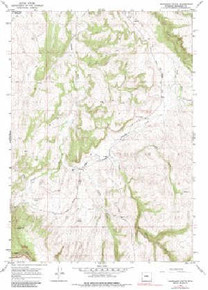 7.5' Topo Map of the Mahogany Butte, WY Quadrangle