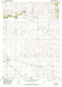 7.5' Topo Map of the Manville, WY Quadrangle