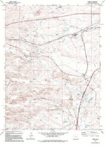 7.5' Topo Map of the Borie, WY Quadrangle
