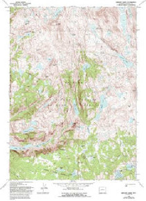 7.5' Topo Map of the Bridger Lakes, WY Quadrangle