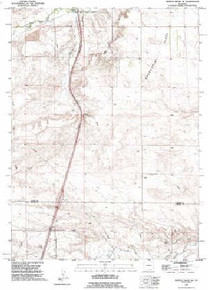 7.5' Topo Map of the Bristol Ridge NE, WY Quadrangle