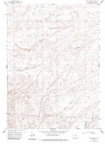 7.5' Topo Map of the Broad Mesa, WY Quadrangle