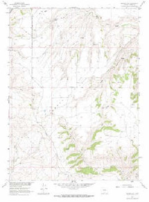 7.5' Topo Map of the Browns Hill, WY Quadrangle