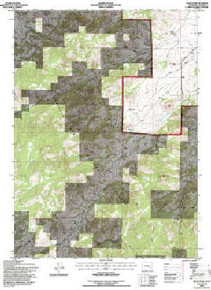 7.5' Topo Map of the Buck Peak, WY Quadrangle