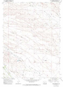 7.5' Topo Map of the Budd Reservoir, WY Quadrangle
