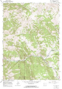 7.5' Topo Map of the Bull Creek, WY Quadrangle