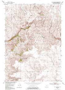 7.5' Topo Map of the Bull Mountain, WY Quadrangle