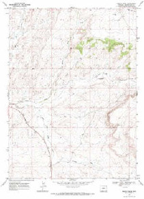 7.5' Topo Map of the Burley Draw, WY Quadrangle